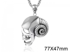 HY Wholesale Stainless steel 316L Skull Pendant (not includ chain)-HY0011P0152