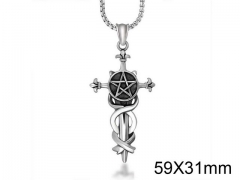HY Wholesale Stainless Steel 316L Hot Cross Pendant (not includ chain)-HY0011P0020