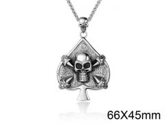 HY Wholesale Stainless steel 316L Skull Pendant (not includ chain)-HY0011P0114