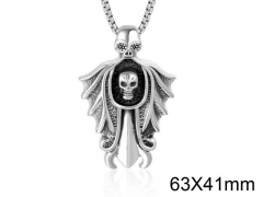 HY Wholesale Stainless steel 316L Skull Pendant (not includ chain)-HY0011P0106