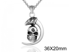 HY Wholesale Stainless steel 316L Skull Pendant (not includ chain)-HY0011P0097