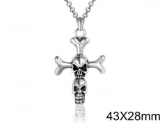 HY Wholesale Stainless steel 316L Skull Pendant (not includ chain)-HY0011P0007
