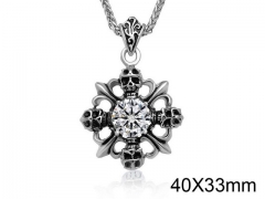 HY Wholesale Stainless steel 316L Skull Pendant (not includ chain)-HY0011P0100