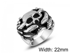 HY Wholesale Titanium Steel Popular Skull Rings-HY0011R147