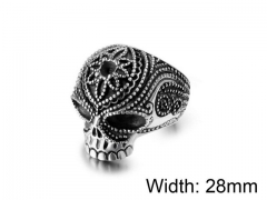 HY Wholesale Titanium Steel Popular Skull Rings-HY0011R140