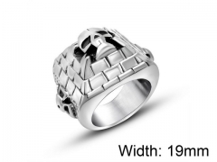 HY Wholesale Titanium Steel Popular Skull Rings-HY0011R092