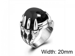 HY Wholesale Titanium Steel CZ/Stone Rings-HY0011R166