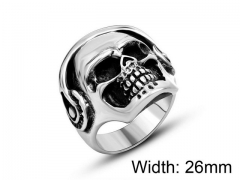 HY Wholesale Titanium Steel Popular Skull Rings-HY0011R149