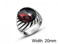 HY Wholesale Titanium Steel CZ/Stone Rings-HY0011R114