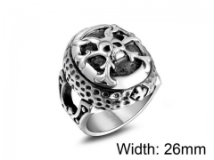 HY Wholesale Titanium Steel Popular Skull Rings-HY0011R091