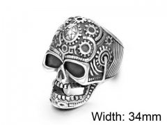 HY Wholesale Titanium Steel Popular Skull Rings-HY0011R161