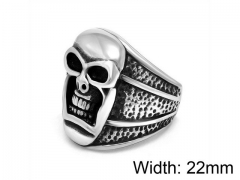 HY Wholesale Titanium Steel Popular Skull Rings-HY0011R158