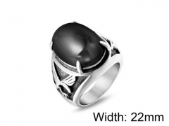 HY Wholesale Titanium Steel CZ/Stone Rings-HY0011R169