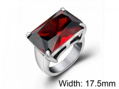 HY Wholesale Titanium Steel CZ/Stone Rings-HY0011R059