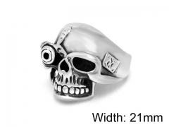 HY Wholesale Titanium Steel Popular Skull Rings-HY0011R160