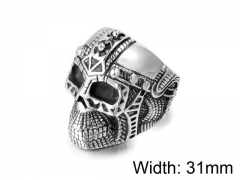HY Wholesale Titanium Steel Popular Skull Rings-HY0011R003