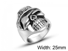 HY Wholesale Titanium Steel Popular Skull Rings-HY0011R159