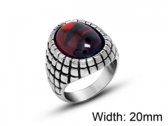 HY Wholesale Titanium Steel CZ/Stone Rings-HY0011R175