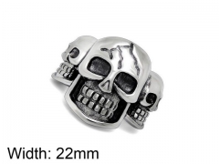 HY Wholesale Titanium Steel Popular Skull Rings-HY0011R142