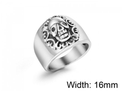 HY Wholesale Titanium Steel Popular Skull Rings-HY0011R139