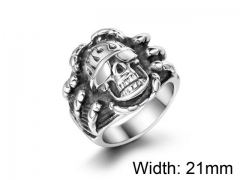HY Wholesale Titanium Steel Popular Skull Rings-HY0011R064