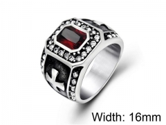 HY Wholesale Titanium Steel CZ/Stone Rings-HY0011R085