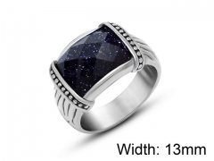 HY Wholesale Titanium Steel CZ/Stone Rings-HY0011R087