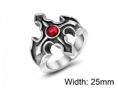 HY Wholesale Titanium Steel CZ/Stone Rings-HY0011R081