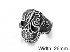 HY Wholesale Titanium Steel Popular Skull Rings-HY0011R141