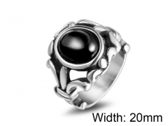 HY Wholesale Titanium Steel CZ/Stone Rings-HY0011R171