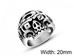 HY Wholesale Titanium Steel Popular Skull Rings-HY0011R148