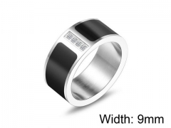 HY Wholesale Titanium Steel CZ/Stone Rings-HY0011R120