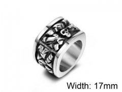 HY Wholesale Titanium Steel Popular Skull Rings-HY0011R055