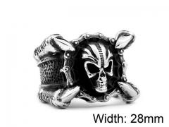 HY Wholesale Titanium Steel Popular Skull Rings-HY0012R060