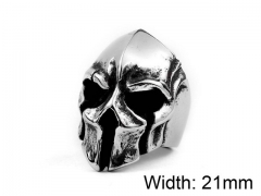 HY Wholesale Titanium Steel Popular Skull Rings-HY0012R039