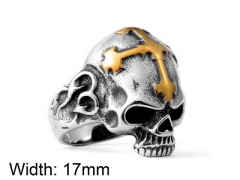HY Wholesale Titanium Steel Popular Skull Rings-HY0012R047