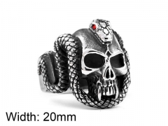 HY Wholesale Titanium Steel Popular Skull Rings-HY0012R046