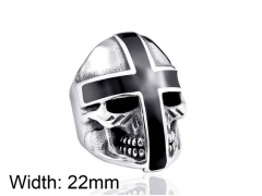 HY Wholesale Titanium Steel Popular Skull Rings-HY0012R032
