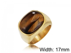 HY Wholesale Titanium Steel CZ/Stone Rings-HY0013R089