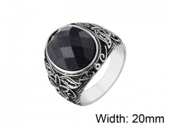 HY Wholesale Titanium Steel CZ/Stone Rings-HY0013R204