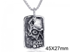 HY Wholesale Stainless steel 316L Skull Pendant (not includ chain)-HY004P006
