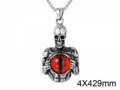 HY Wholesale Stainless steel 316L Skull Pendant (not includ chain)-HY0013P185