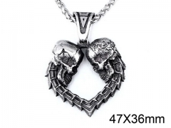HY Wholesale Stainless steel 316L Skull Pendant (not includ chain)-HY0012P056