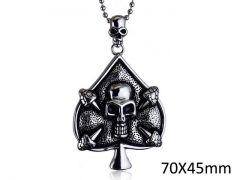 HY Wholesale Stainless steel 316L Skull Pendant (not includ chain)-HY0014P034