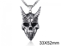 HY Wholesale Stainless steel 316L Skull Pendant (not includ chain)-HY0012P020