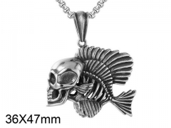 HY Wholesale Stainless steel 316L Skull Pendant (not includ chain)-HY0013P066