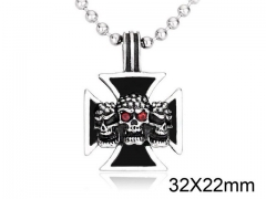 HY Wholesale Stainless steel 316L Skull Pendant (not includ chain)-HY0012P059
