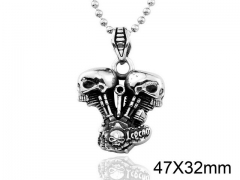 HY Wholesale Stainless steel 316L Skull Pendant (not includ chain)-HY0012P038