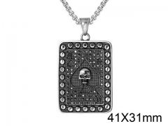 HY Wholesale Stainless steel 316L Skull Pendant (not includ chain)-HY0013P070