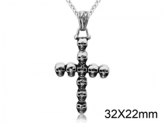 HY Wholesale Stainless steel 316L Skull Pendant (not includ chain)-HY0013P176